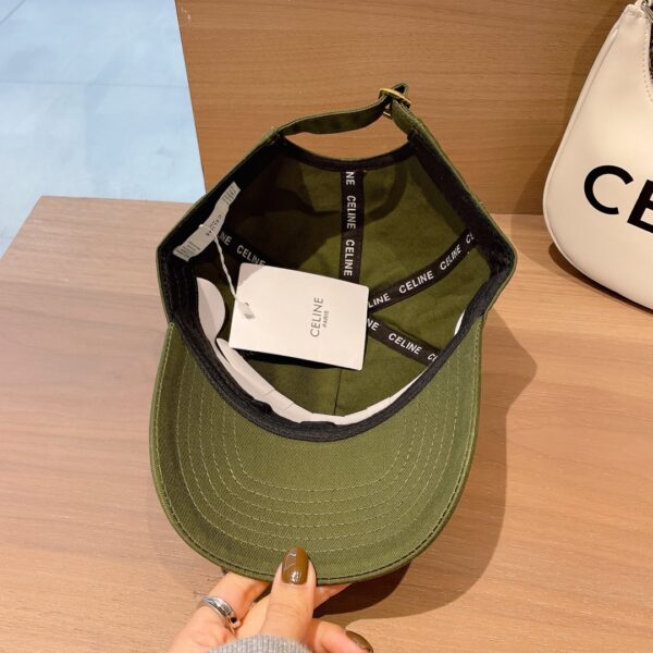 Celine Baseball Cap In Cotton Dark Green