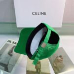 Celine Baseball Cap In Cotton Green