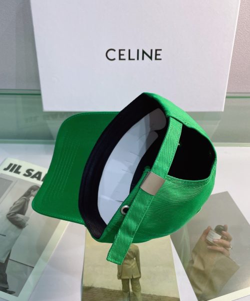 Celine Baseball Cap In Cotton Green