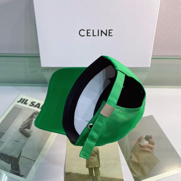 Celine Baseball Cap In Cotton Green