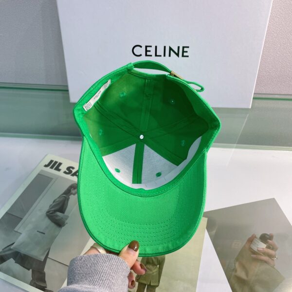Celine Baseball Cap In Cotton Green