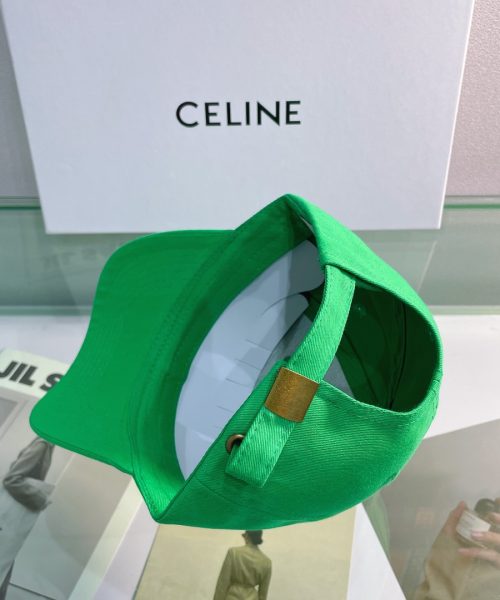 Celine Baseball Cap In Cotton Green