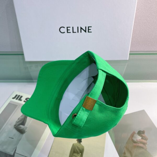 Celine Baseball Cap In Cotton Green