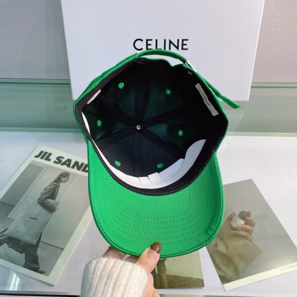 Celine Baseball Cap In Cotton Green