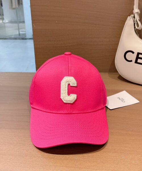 Celine Baseball Cap In Cotton Pink