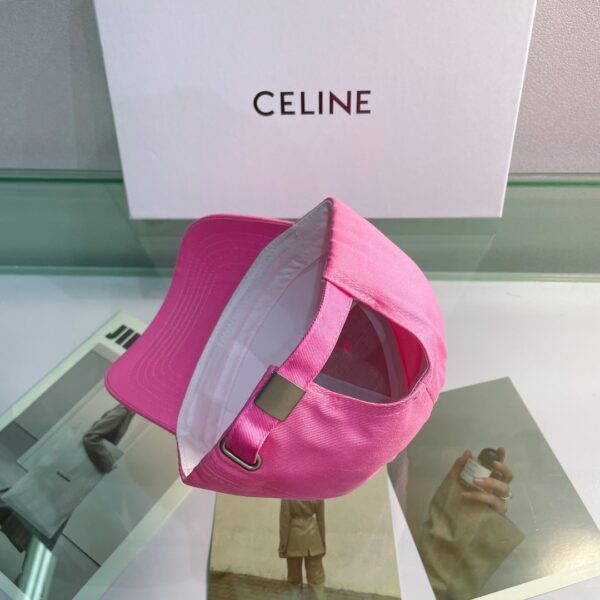 Celine Baseball Cap In Cotton Pink