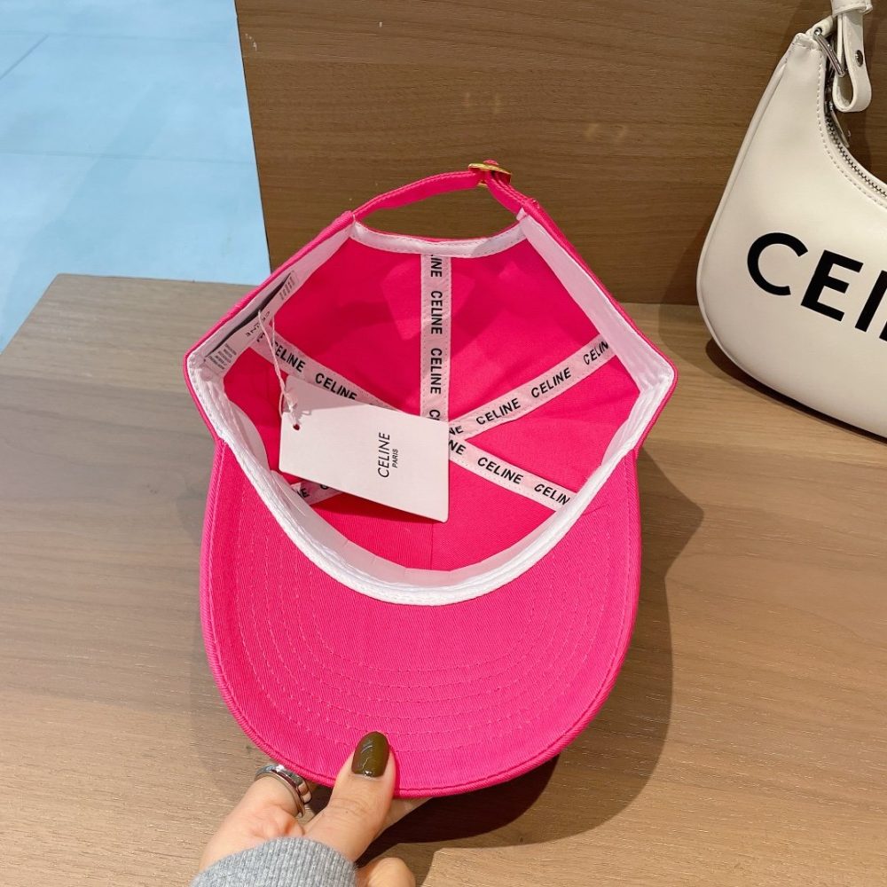 Celine Baseball Cap In Cotton Pink - Image 3