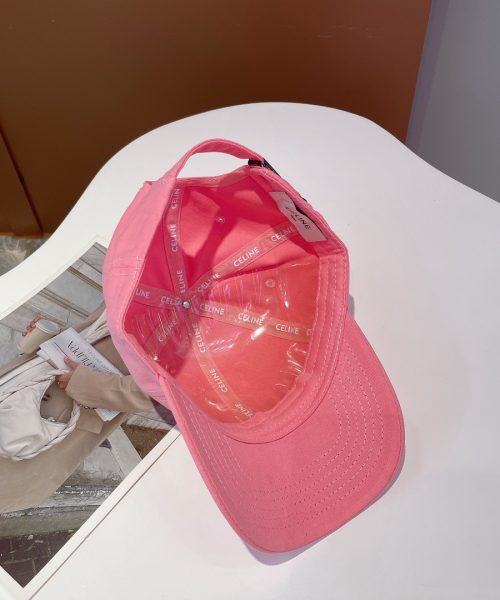 Celine Baseball Cap In Cotton Pink