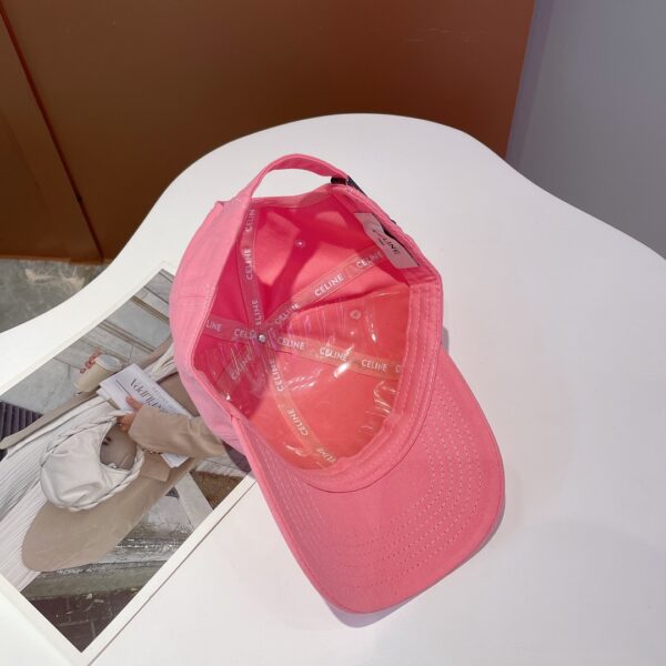 Celine Baseball Cap In Cotton Pink