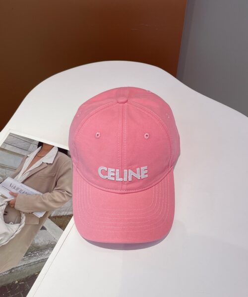 Celine Baseball Cap In Cotton Pink