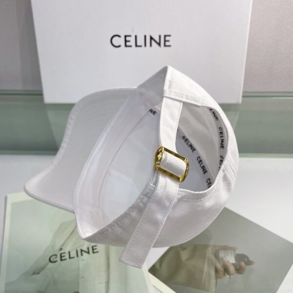 Celine Baseball Cap In Cotton White
