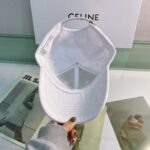 Celine Baseball Cap In Cotton White
