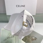 Celine Baseball Cap In Cotton White
