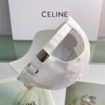 Celine Baseball Cap In Cotton White