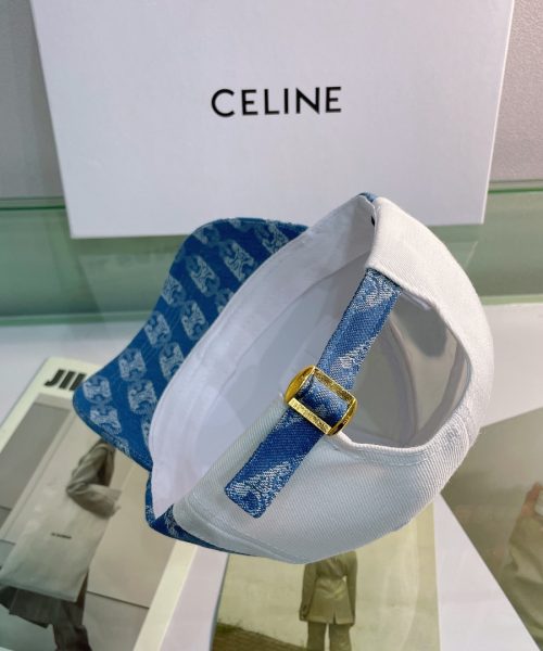 Celine Baseball Cap In Cotton White