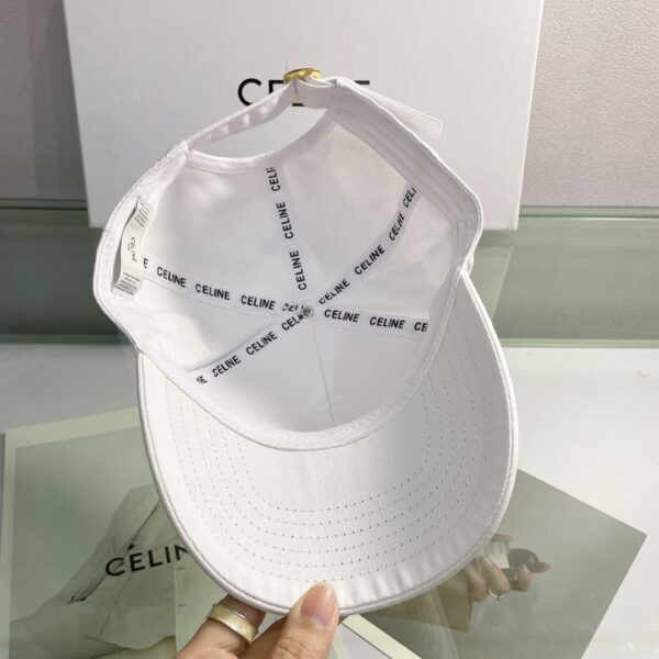 Celine Baseball Cap In Cotton White