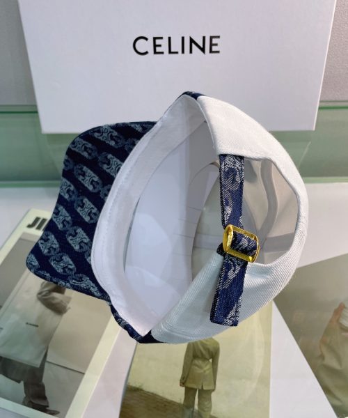 Celine Baseball Cap In Cotton White