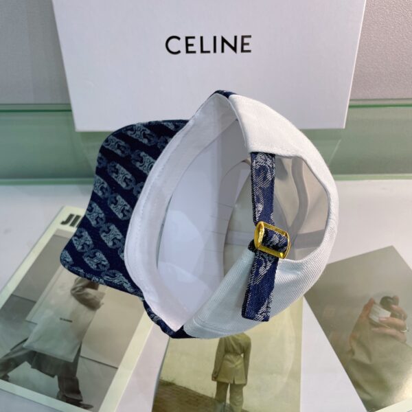 Celine Baseball Cap In Cotton White