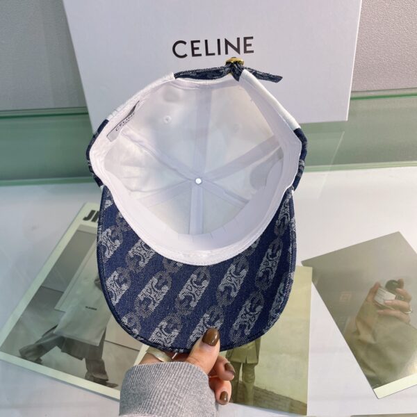 Celine Baseball Cap In Cotton White