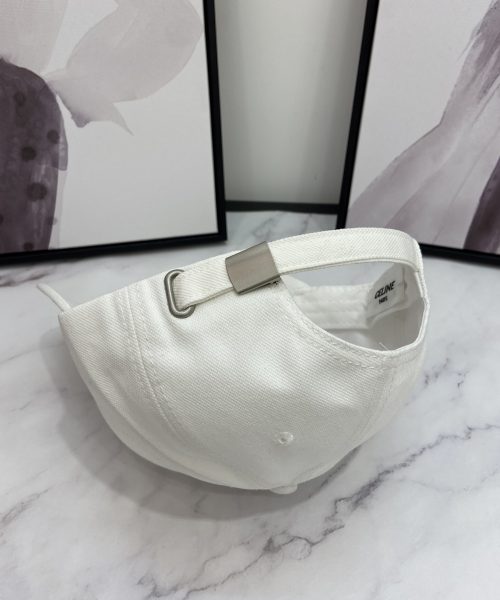 Celine Baseball Cap White Celine Cap
