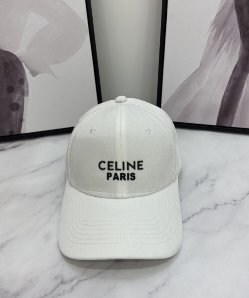 Celine Baseball Cap White Celine Cap