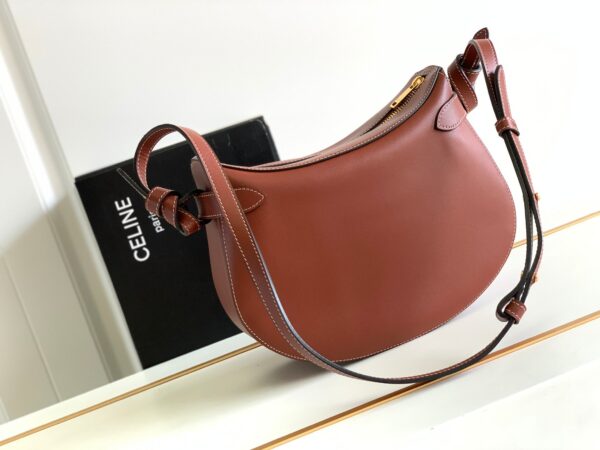 1:1 Replica Celine Besace Noeuds Francais Bag Brown For Women 10in/25cm 199823EI5.19TK
