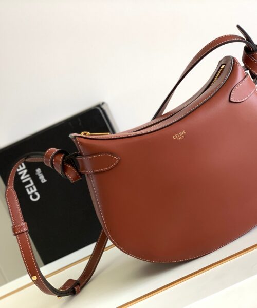 1:1 Replica Celine Besace Noeuds Francais Bag Brown For Women 10in/25cm 199823EI5.19TK