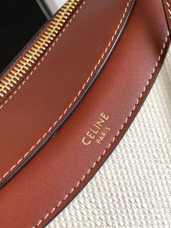 1:1 Replica Celine Besace Noeuds Francais Bag Brown/White For Women 10in/25cm