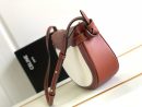 1:1 Replica Celine Besace Noeuds Francais Bag Brown/White For Women 10in/25cm