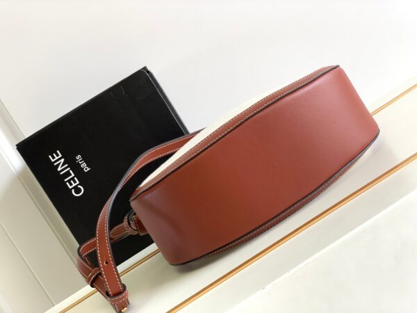1:1 Replica Celine Besace Noeuds Francais Bag Brown/White For Women 10in/25cm