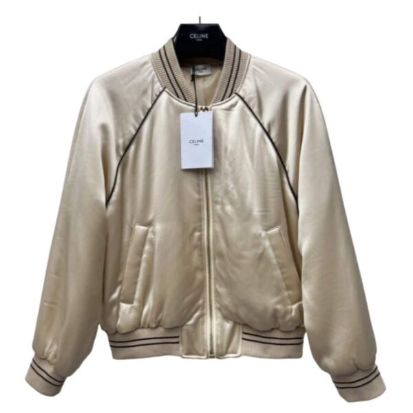 Celine Bomber Jacket Cream For Women