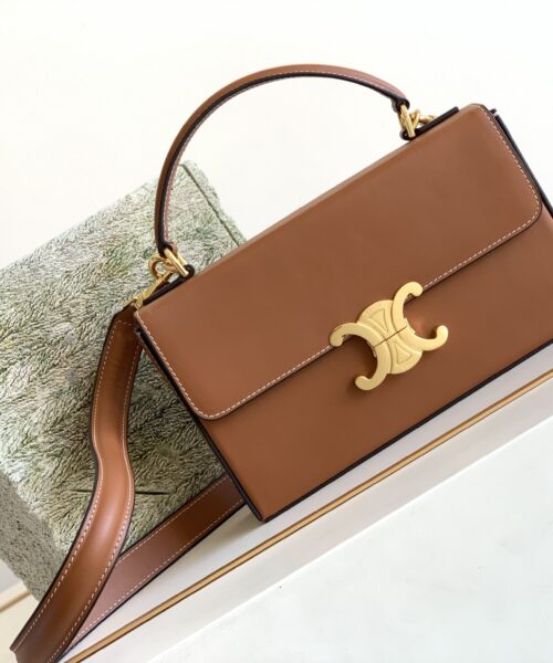 1:1 Replica Celine Box Triomphe Bag Brown For Women 9in/22cm 199993BFN.04LU