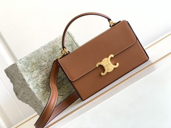1:1 Replica Celine Box Triomphe Bag Brown For Women 9in/22cm 199993BFN.04LU