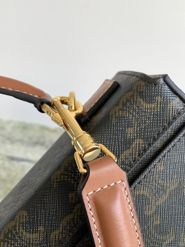 1:1 Replica Celine Box Triomphe Bag In Triomphe Canvas Brown For Women 9in/22cm