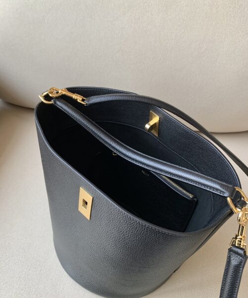 1:1 Replica Celine Bucket 16 Bag Black For Women 10in/25cm 195573CR4.38NO
