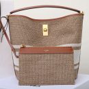 1:1 Replica Celine Bucket 16 Bag In Striped Textile Beige For Women 9.8in/25cm