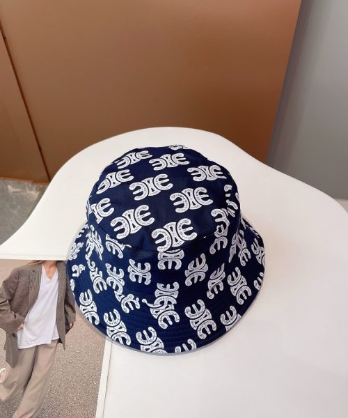 Celine Bucket Hat Dark Blue Celine Hat