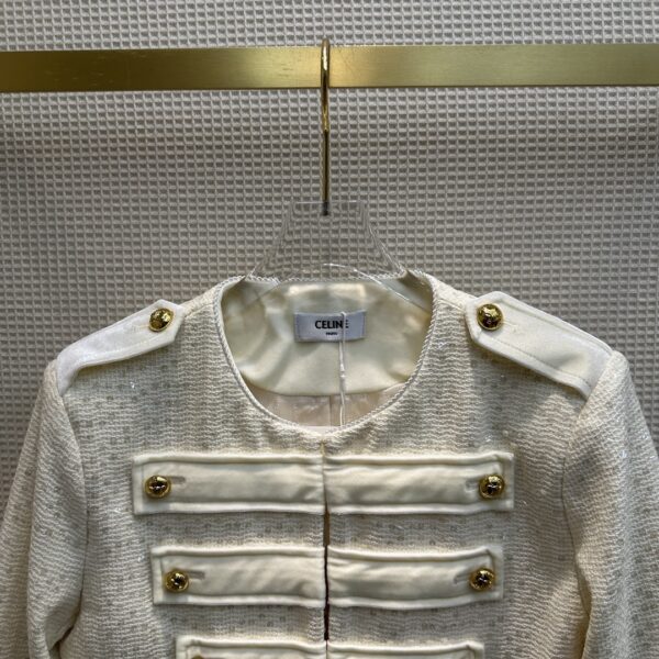 Celine Button Jacket Cream For Women
