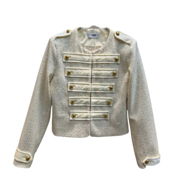Celine Button Jacket Cream For Women