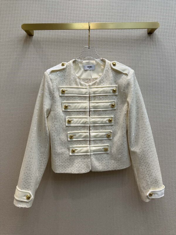 Celine Button Jacket Cream For Women