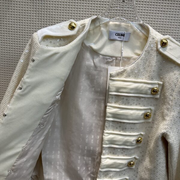 Celine Button Jacket Cream For Women