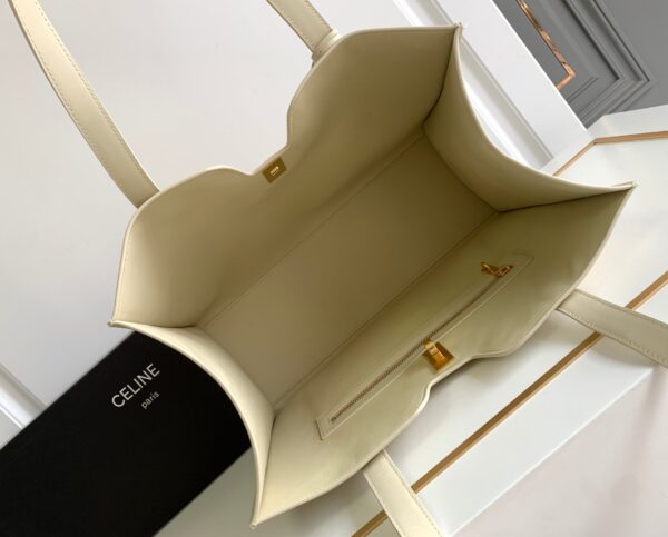 1:1 Replica Celine Cabas 16 In Smooth White For Women 37cm / 15in 112583EZU.01HI