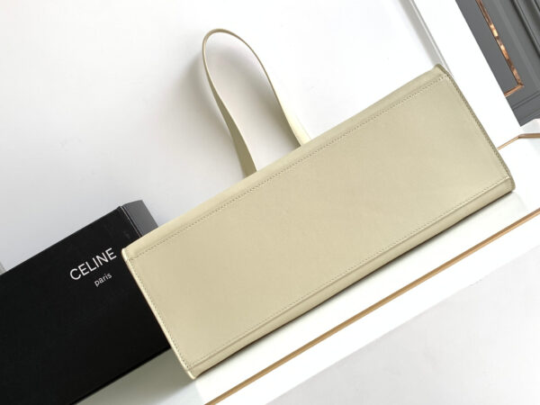 1:1 Replica Celine Cabas 16 In Smooth White For Women 37cm / 15in 112583EZU.01HI