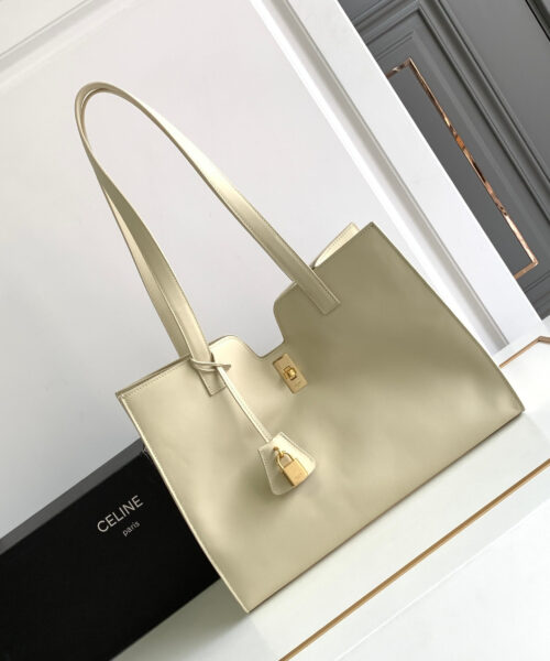 1:1 Replica Celine Cabas 16 In Smooth White For Women 37cm / 15in 112583EZU.01HI