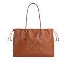 1:1 Replica Celine Cabas Drawstring Cuir Triomphe Brown For Women 44cm / 17in 199973DU3.04LU