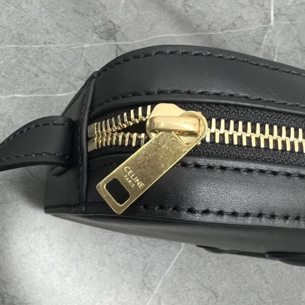 1:1 Replica Celine Camera Shoulder Bag Cuir Triomphe Black For Women 10in/26cm