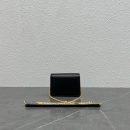 1:1 Replica Celine Card Holder On Chain Triomphe Black For Women 4in/11cm 10J743DPV.38NO