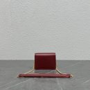 1:1 Replica Celine Card Holder On Chain Triomphe Red For Women 4in/11cm 10J743DPV.27VD