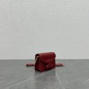1:1 Replica Celine Card Holder On Chain Triomphe Red For Women 4in/11cm 10J743DPV.27VD