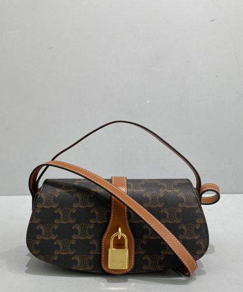 1:1 Replica Celine Casual Style Bridal Logo Brown For Women 7in/18cm 10I592DQ2.04LU